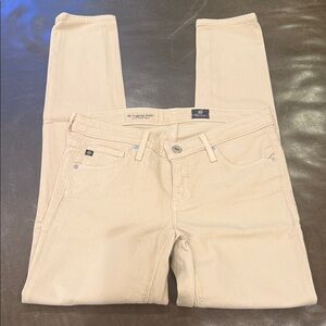 AG Women's Beige The Legging Ankle Skinny Jeans